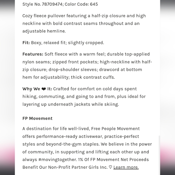 Free People Mountain High Half Zip - Picture 5 of 7